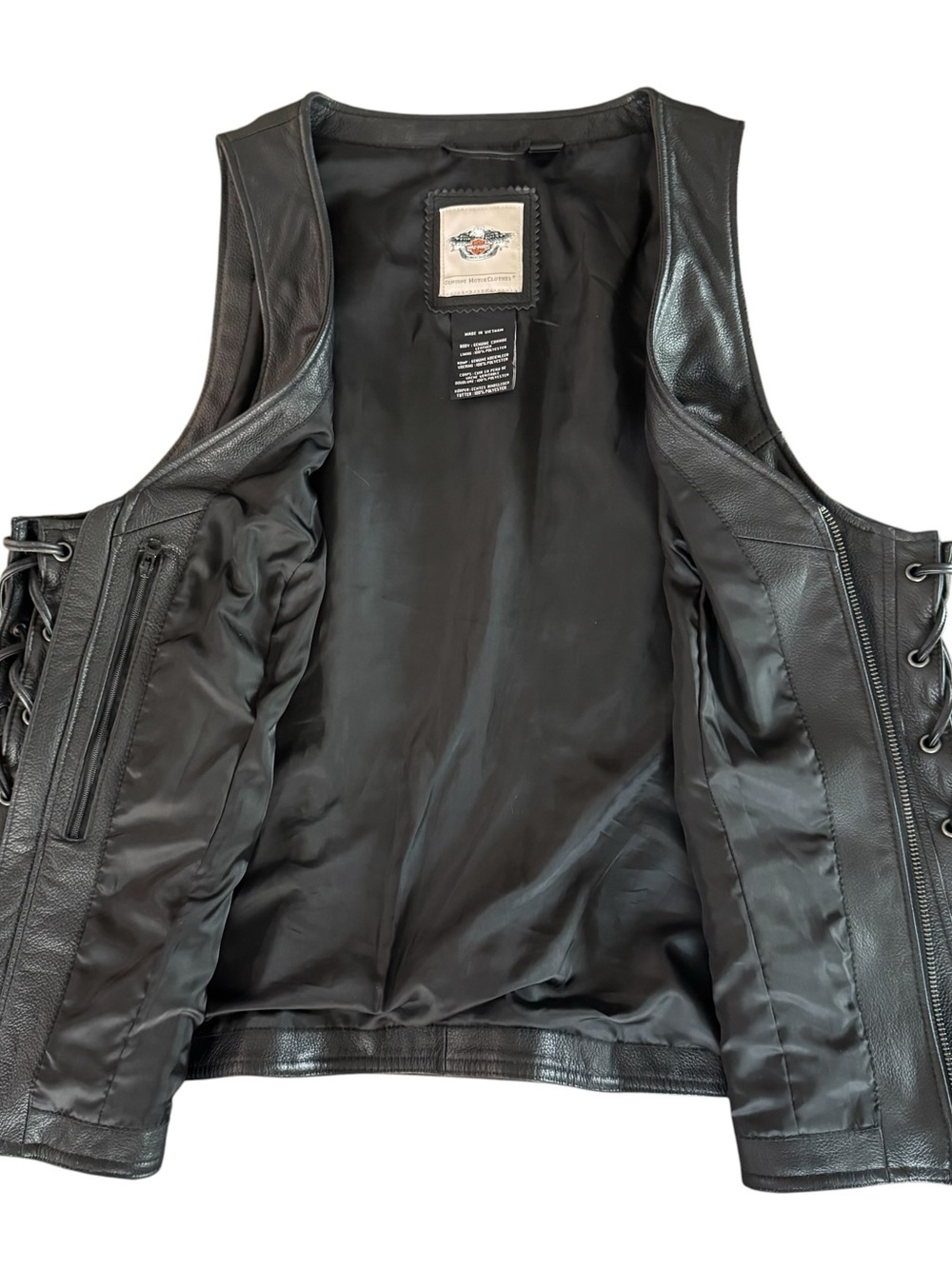 Harley-Davidson Avenue Black Leather Vest - Picture 9 of 13